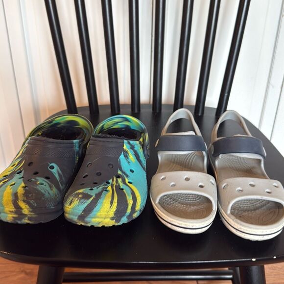 Boys Crocs bundle sandals and lined clogs size 13 - Picture 10 of 11
